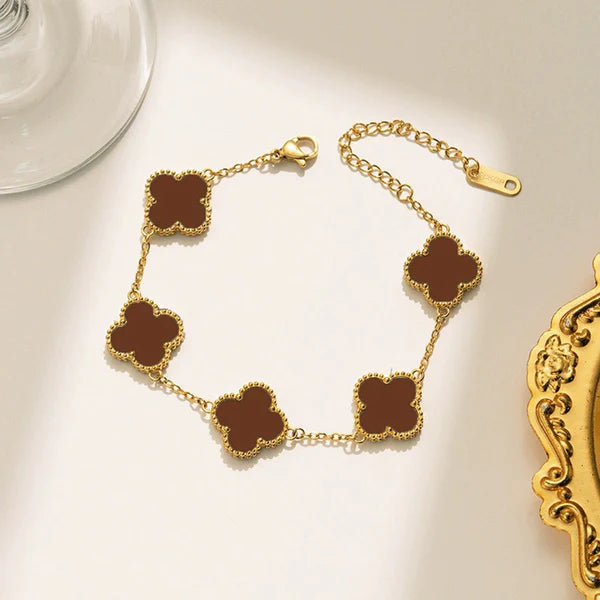 Éterna Brown Clover Bracelet