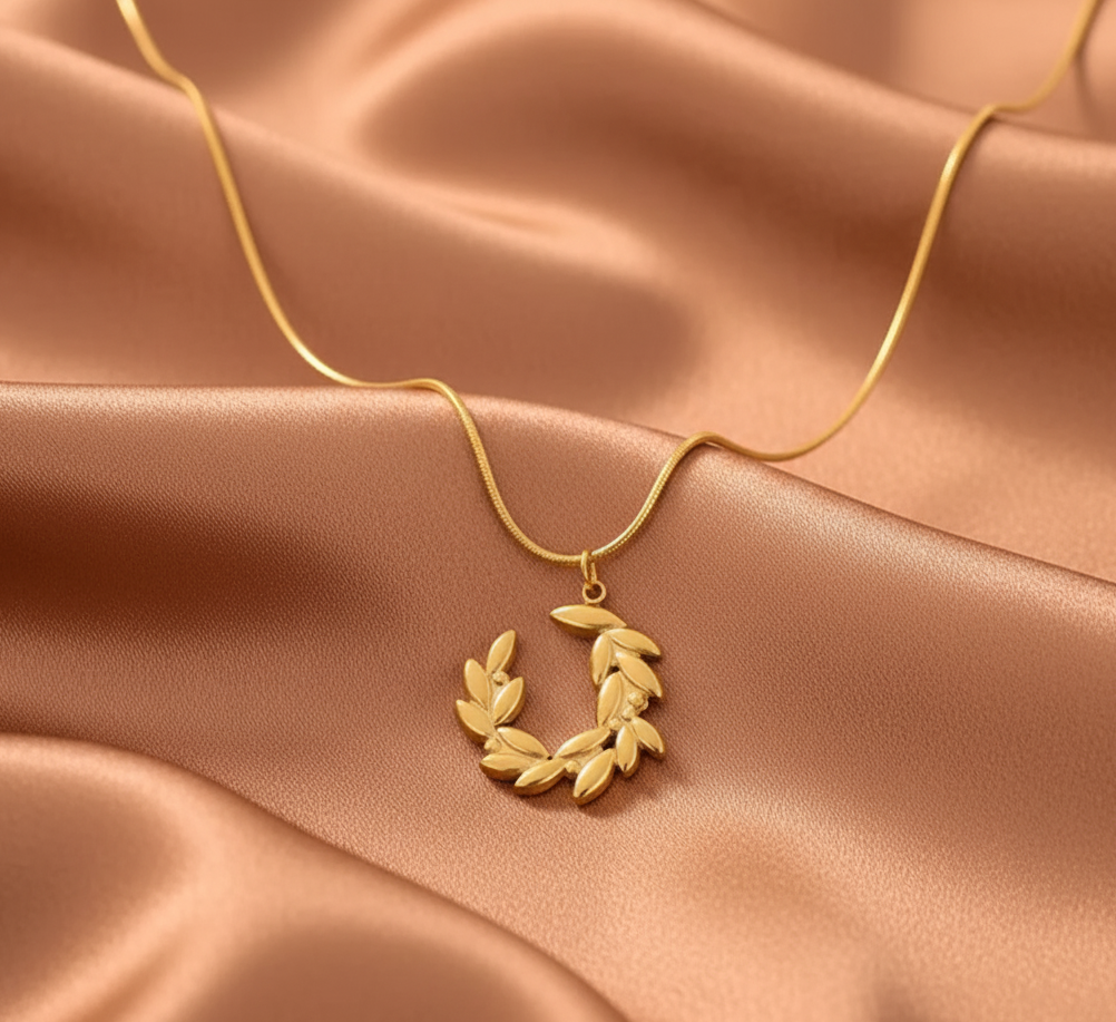 Aura Leaf Gold Pendant