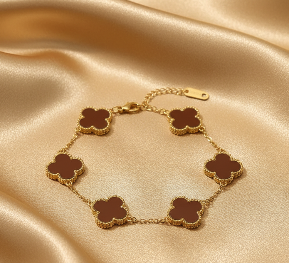 Éterna Brown Clover Bracelet
